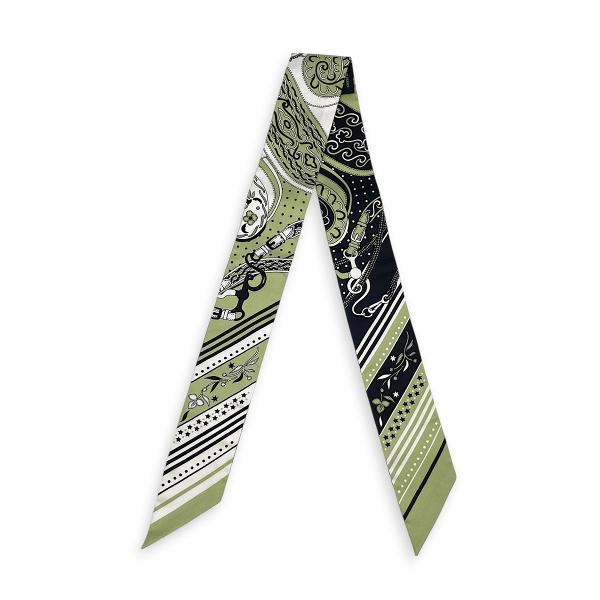 Festival des Amazones Vert/Noir/Blanc Bandana Twilly