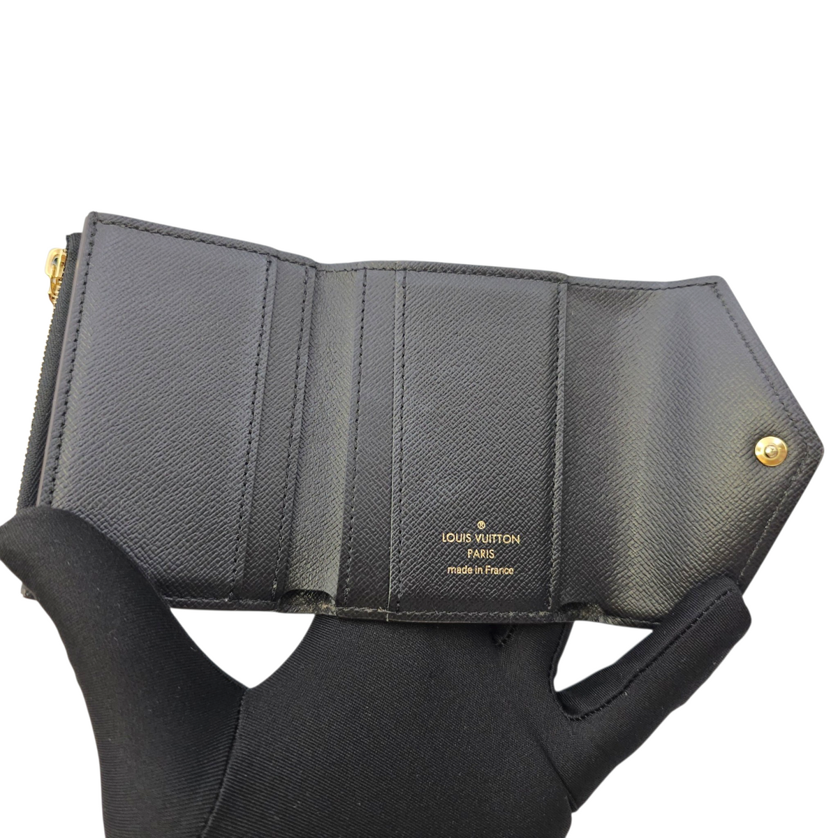 Zoe Purse  Brown Wallet in Monogram Coated Canvas Gold hardware