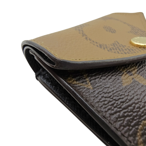 Zoe Purse  Brown Wallet in Monogram Coated Canvas Gold hardware