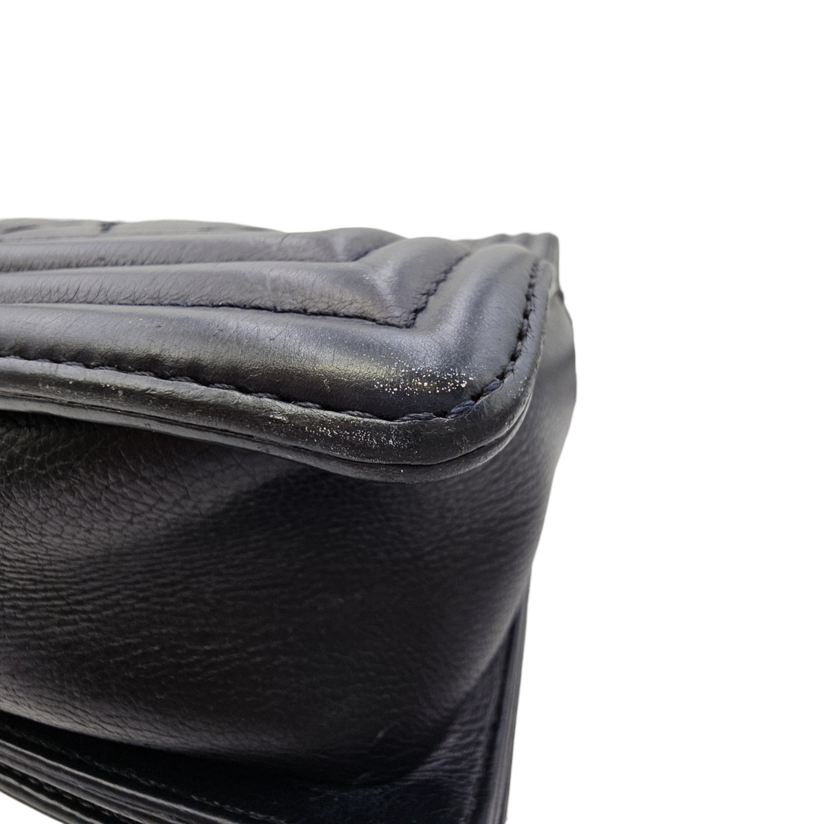 Boy 30 Black Shoulder Bag in Calfskin Ruthenium hardware