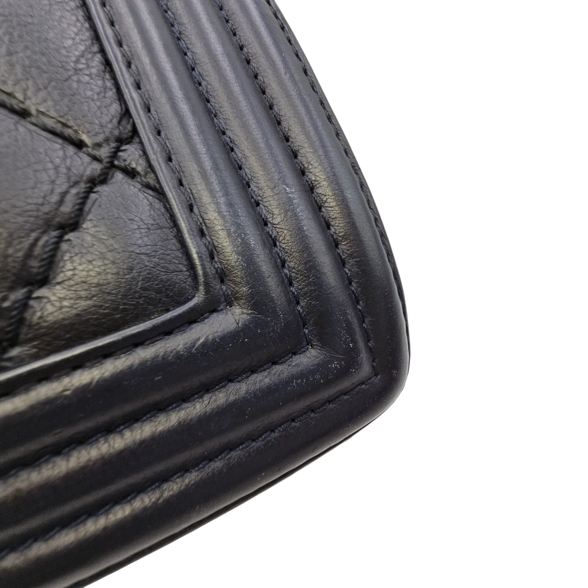 Boy 30 Black Shoulder Bag in Calfskin Ruthenium hardware