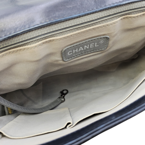 Boy 30 Black Shoulder Bag in Calfskin Ruthenium hardware