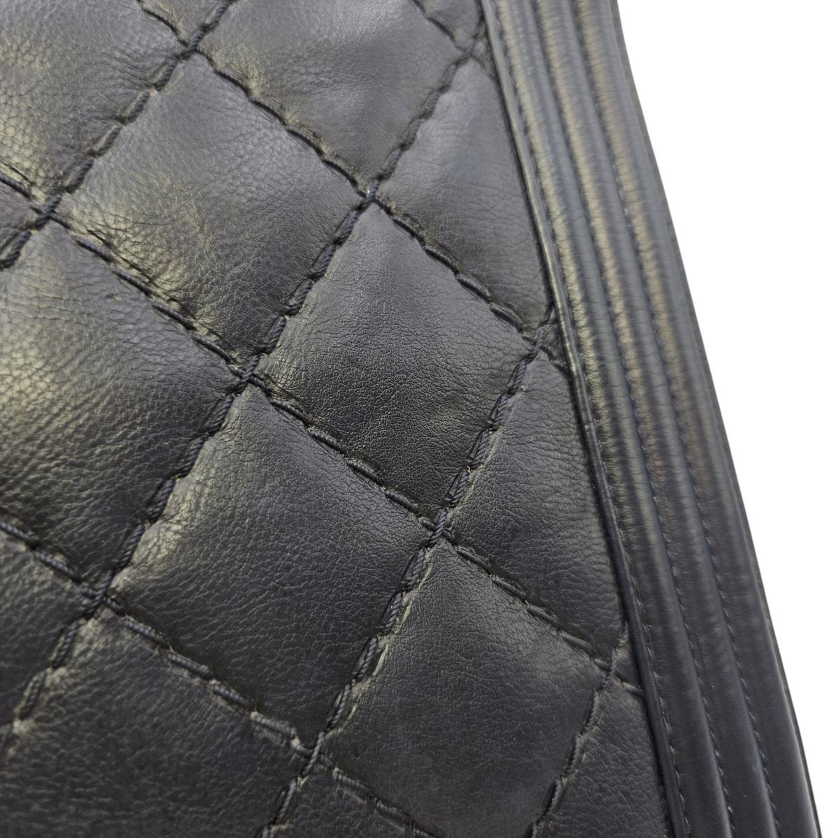 Boy 30 Black Shoulder Bag in Calfskin Ruthenium hardware