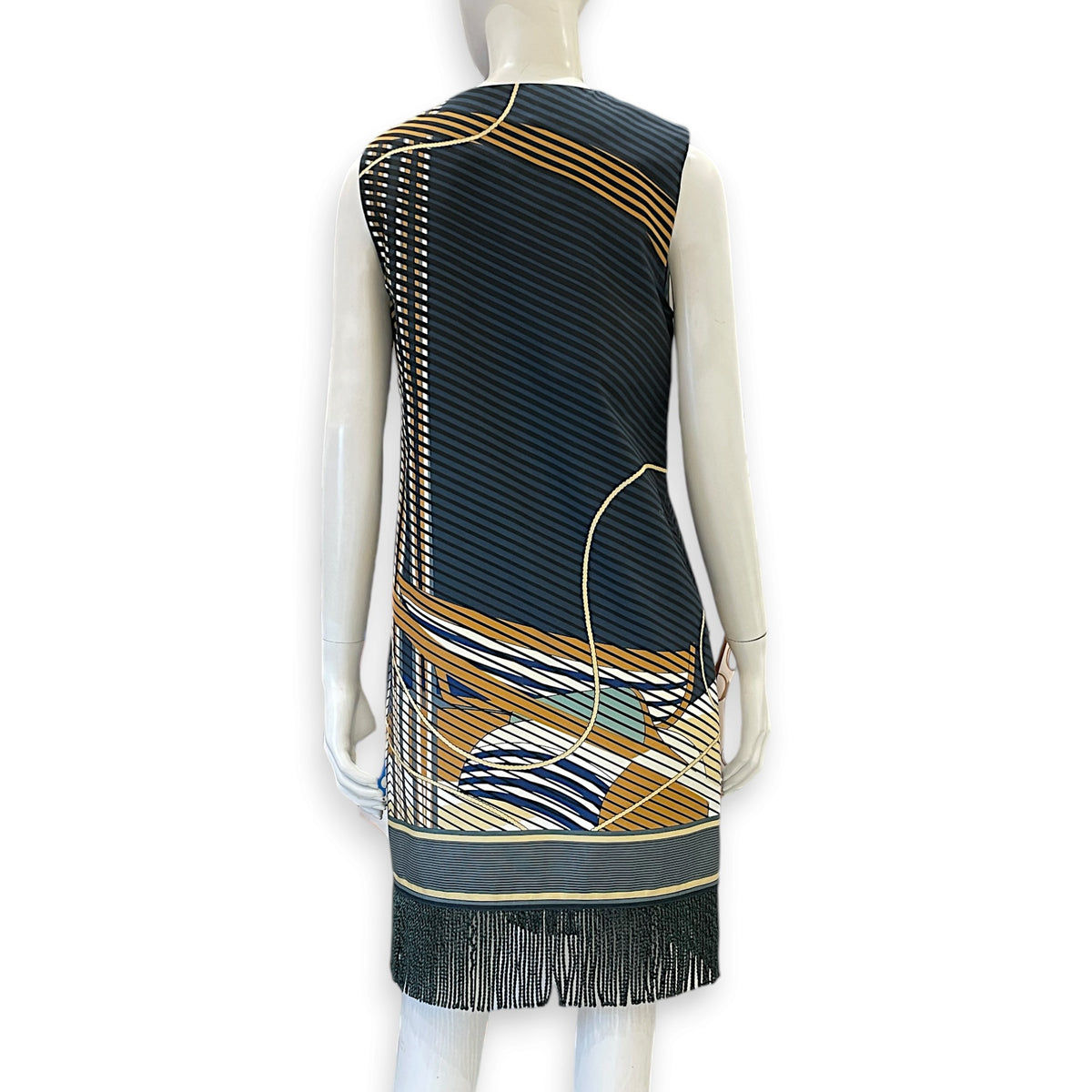 Tarasa Raye Sleeveless Dress 36 Blue Ready-To-Wear in Cotton  Palladium hardware