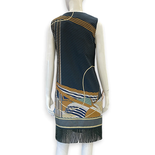 Tarasa Raye Sleeveless Dress 36 Blue Ready-To-Wear in Cotton  Palladium hardware