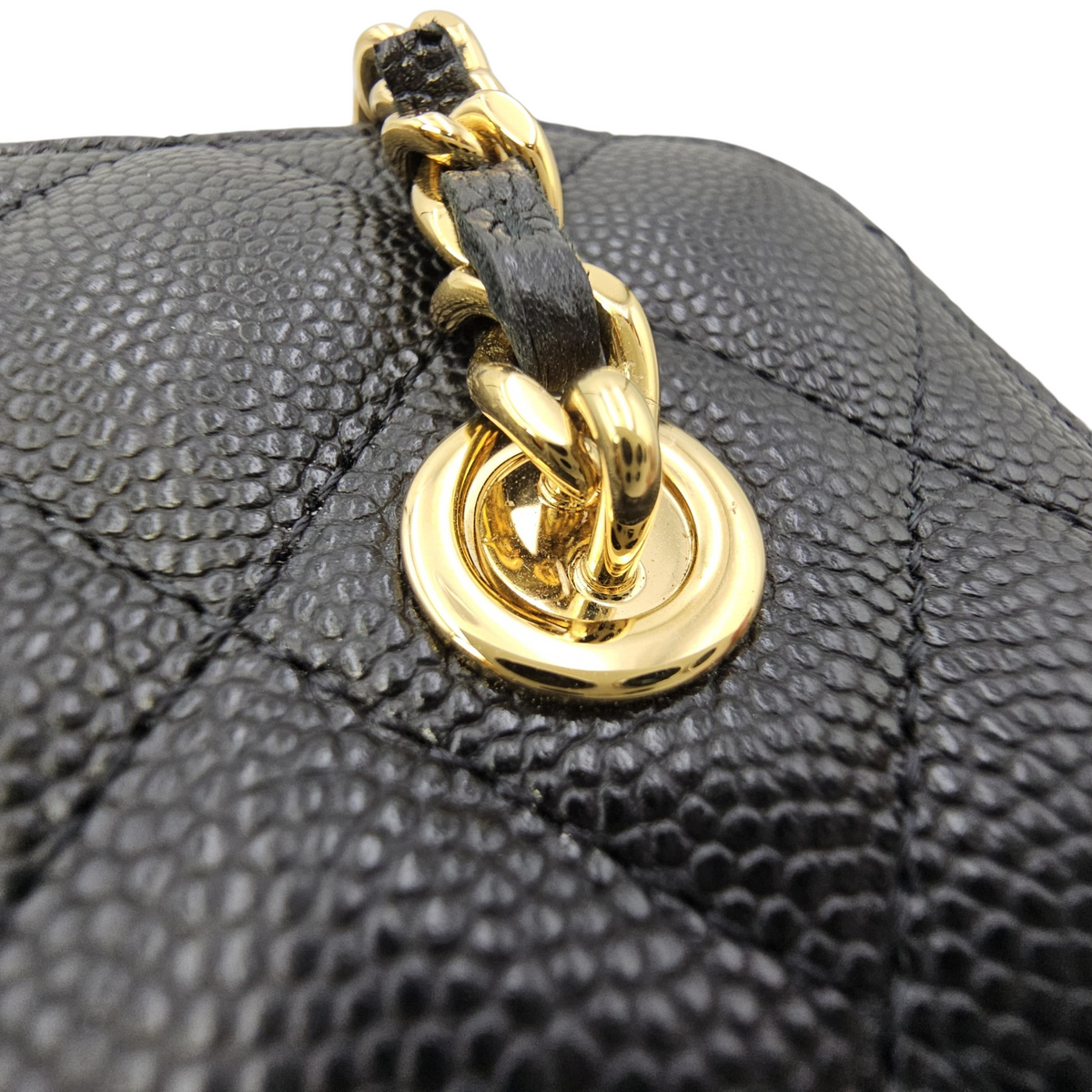 Coco Casino Black Crossbody Bag in Caviar Leather Gold hardware