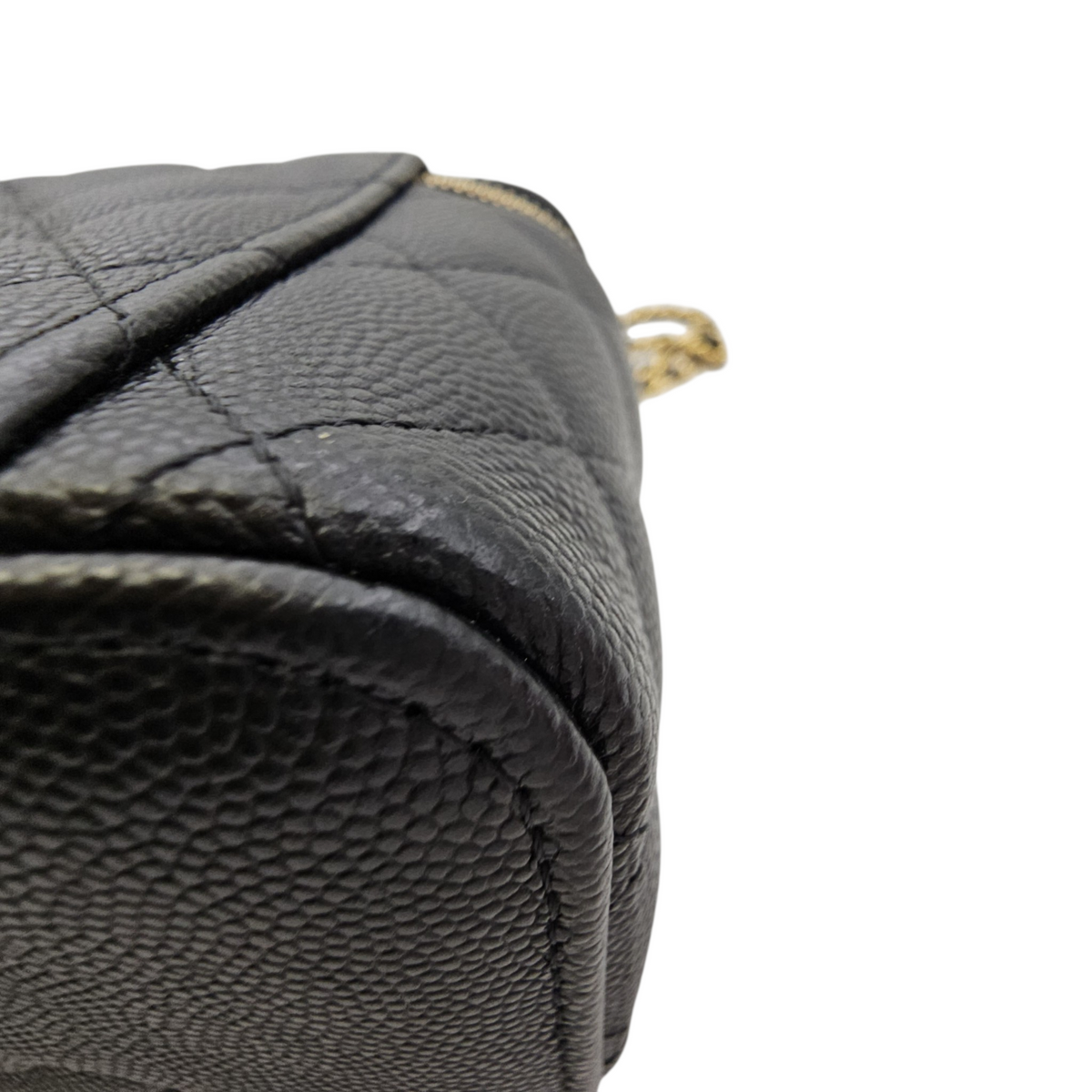 Coco Casino Black Crossbody Bag in Caviar Leather Gold hardware