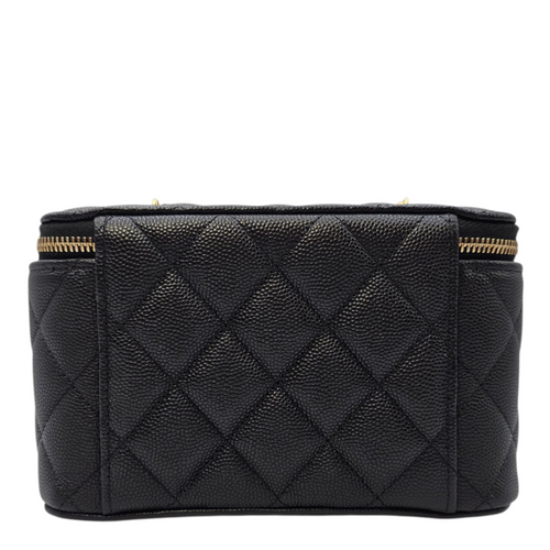 Coco Casino Black Crossbody Bag in Caviar Leather Gold hardware