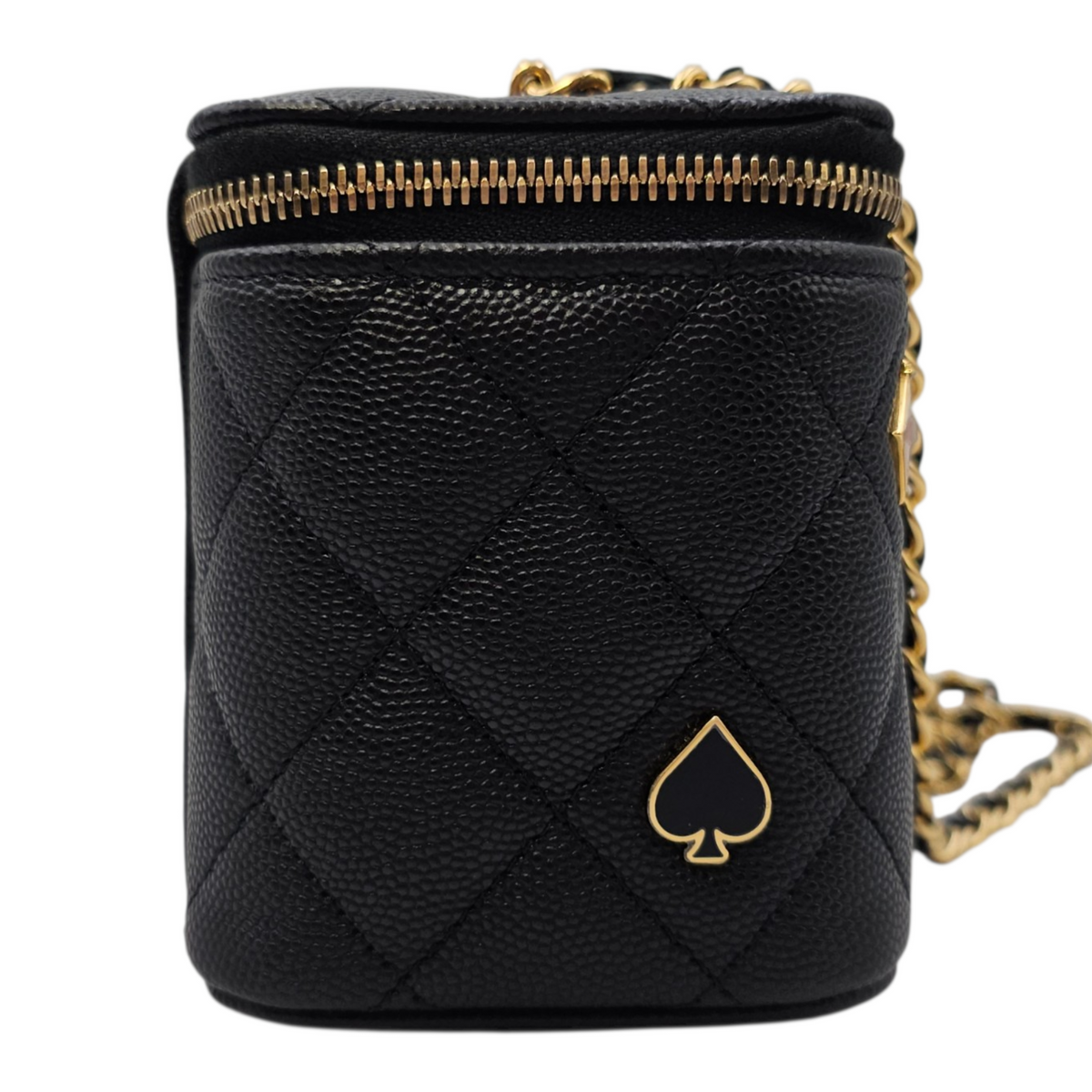 Coco Casino Black Crossbody Bag in Caviar Leather Gold hardware
