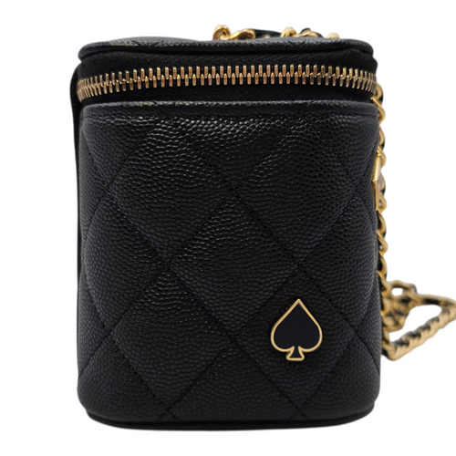 Coco Casino Black Crossbody Bag in Caviar Leather Gold hardware