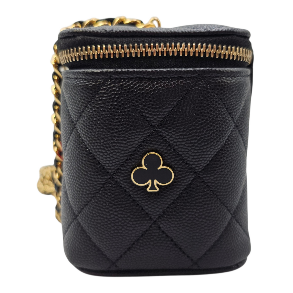 Coco Casino Black Crossbody Bag in Caviar Leather Gold hardware