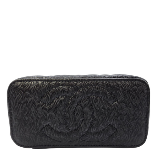 Coco Casino Black Crossbody Bag in Caviar Leather Gold hardware
