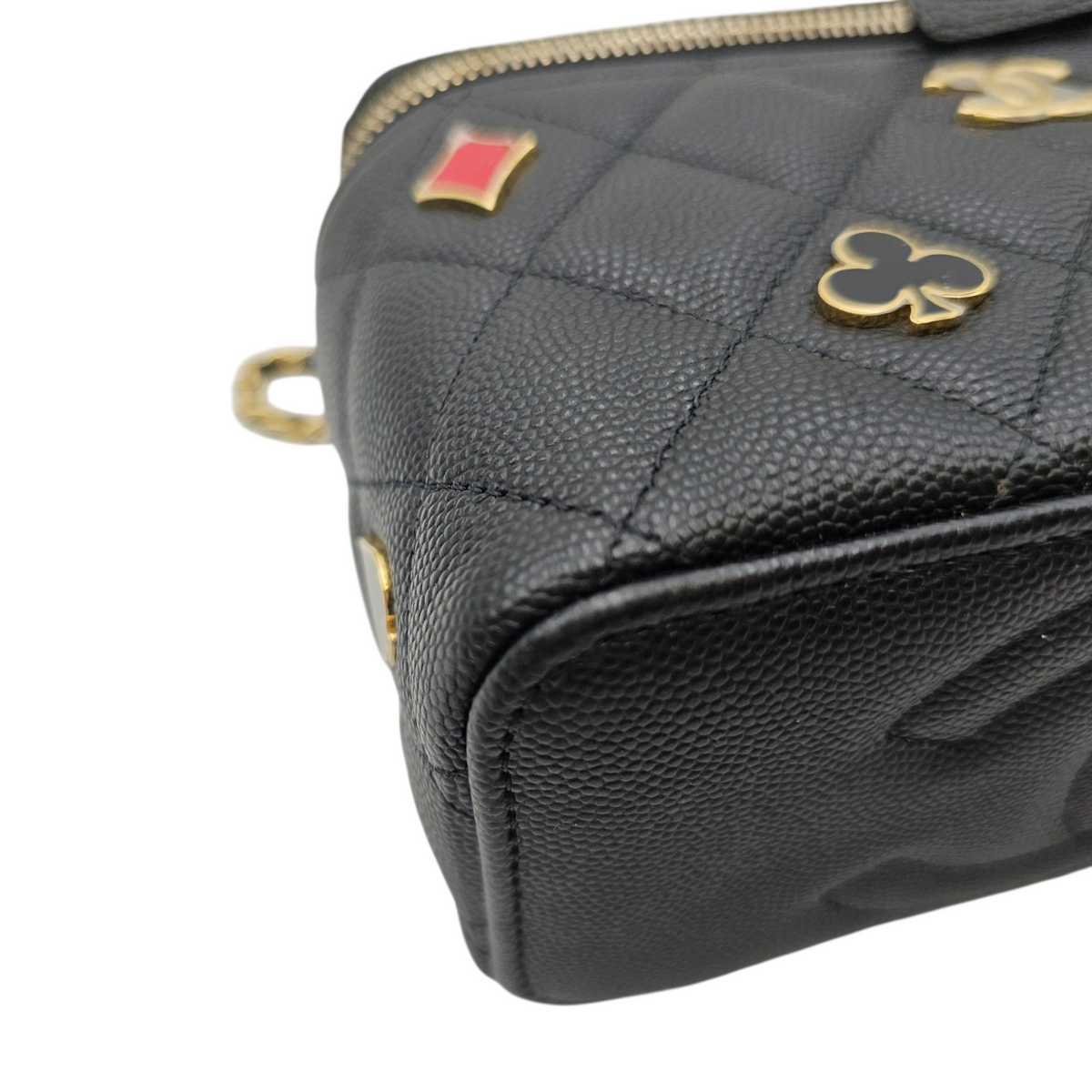 Coco Casino Black Crossbody Bag in Caviar Leather Gold hardware