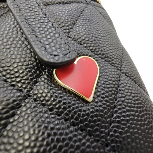 Coco Casino Black Crossbody Bag in Caviar Leather Gold hardware