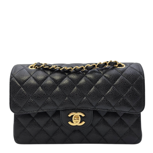 Timeless CC Black Shoulder Bag in Caviar Leather Gold hardware