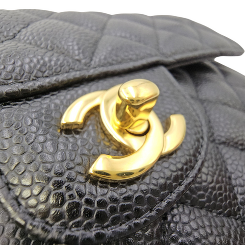 Timeless CC Black Shoulder Bag in Caviar Leather Gold hardware