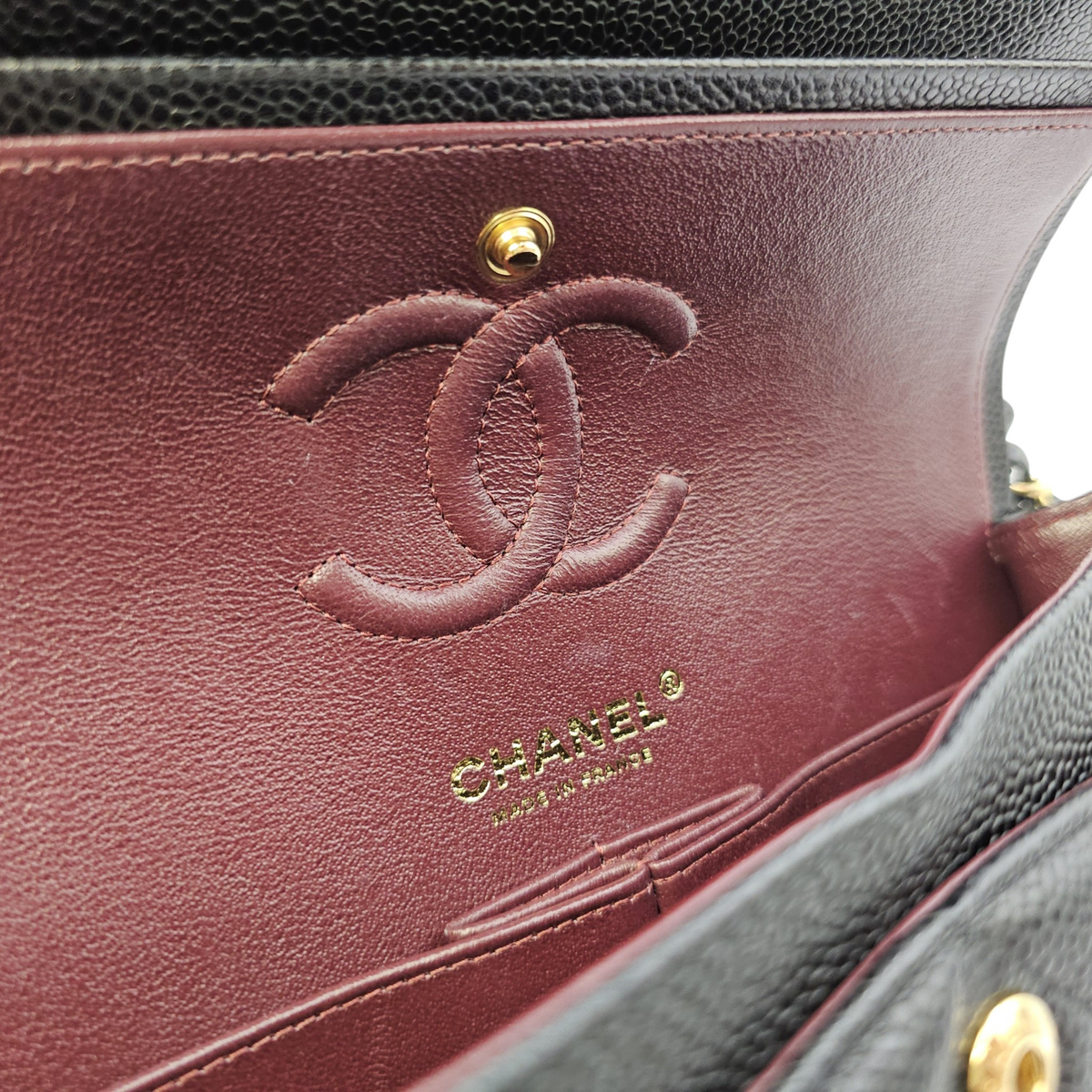 Timeless CC Black Shoulder Bag in Caviar Leather Gold hardware