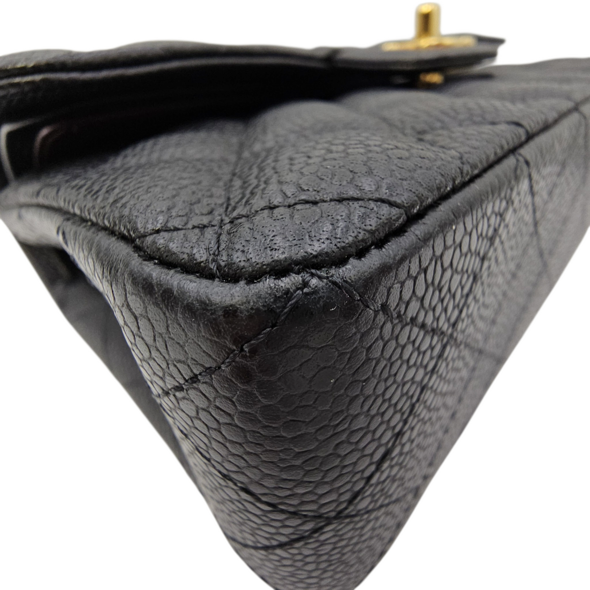 Timeless CC Black Shoulder Bag in Caviar Leather Gold hardware