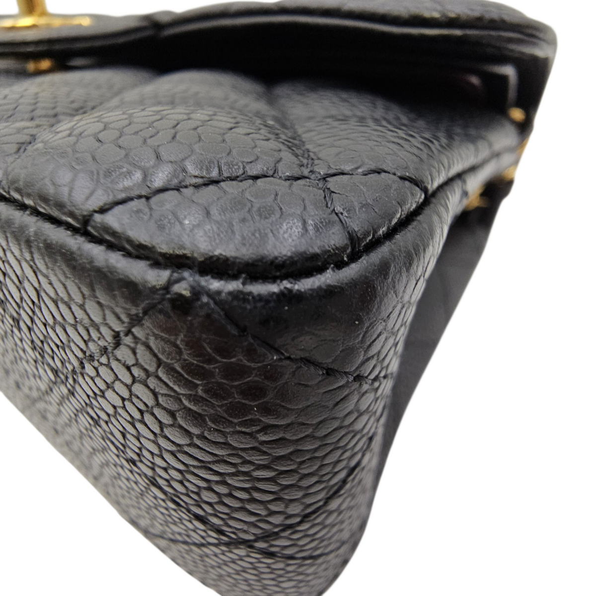 Timeless CC Black Shoulder Bag in Caviar Leather Gold hardware