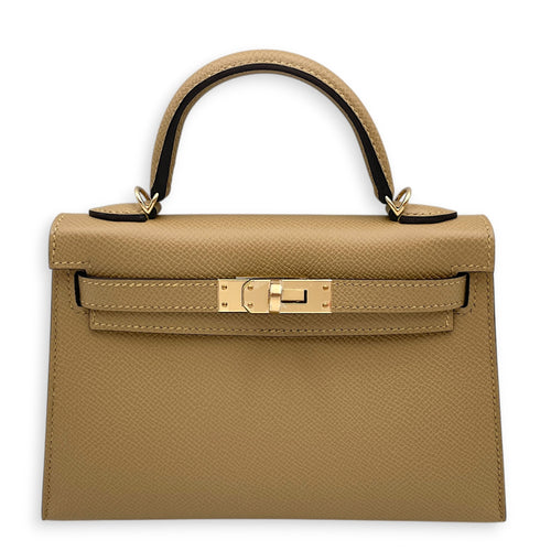 Sellier Kelly 20 Poussiere in Epsom Permabrass hardware