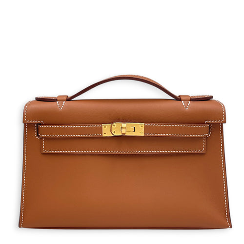 Kelly Pochette Gold in Swift Gold hardware