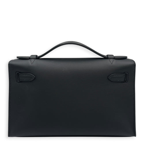 Kelly Pochette Noir in Swift Gold hardware
