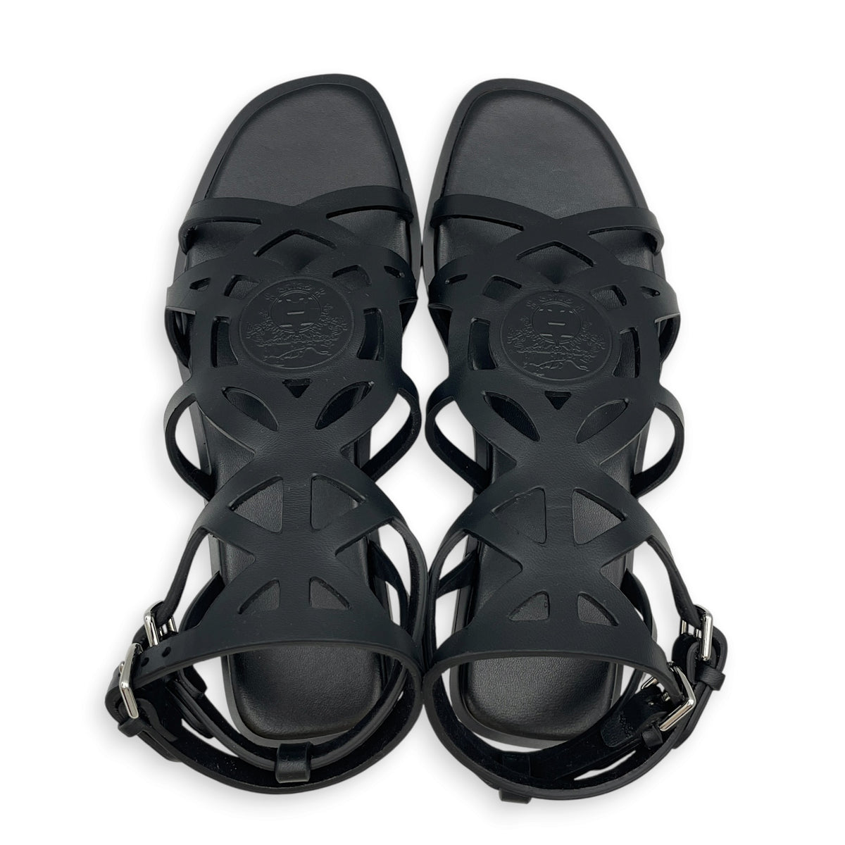 Ness 37.5 Noir Sandals in Nappa Leather