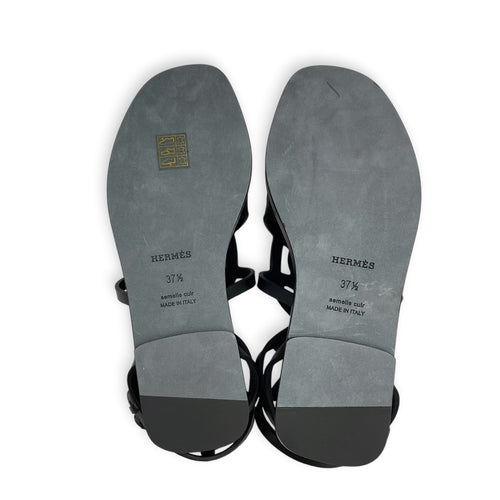 Ness 37.5 Noir Sandals in Nappa Leather
