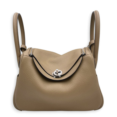 Lindy 26 Beige Marfa in Clemence Palladium hardware