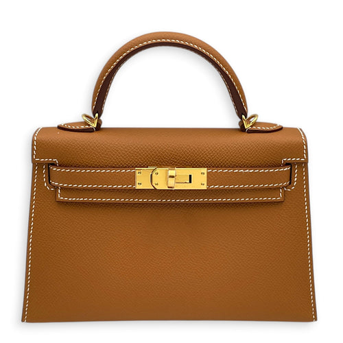 Kelly Mini Gold in Epsom Gold hardware