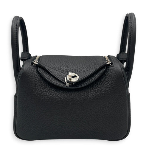 Lindy II Mini Noir in Clemence Palladium hardware