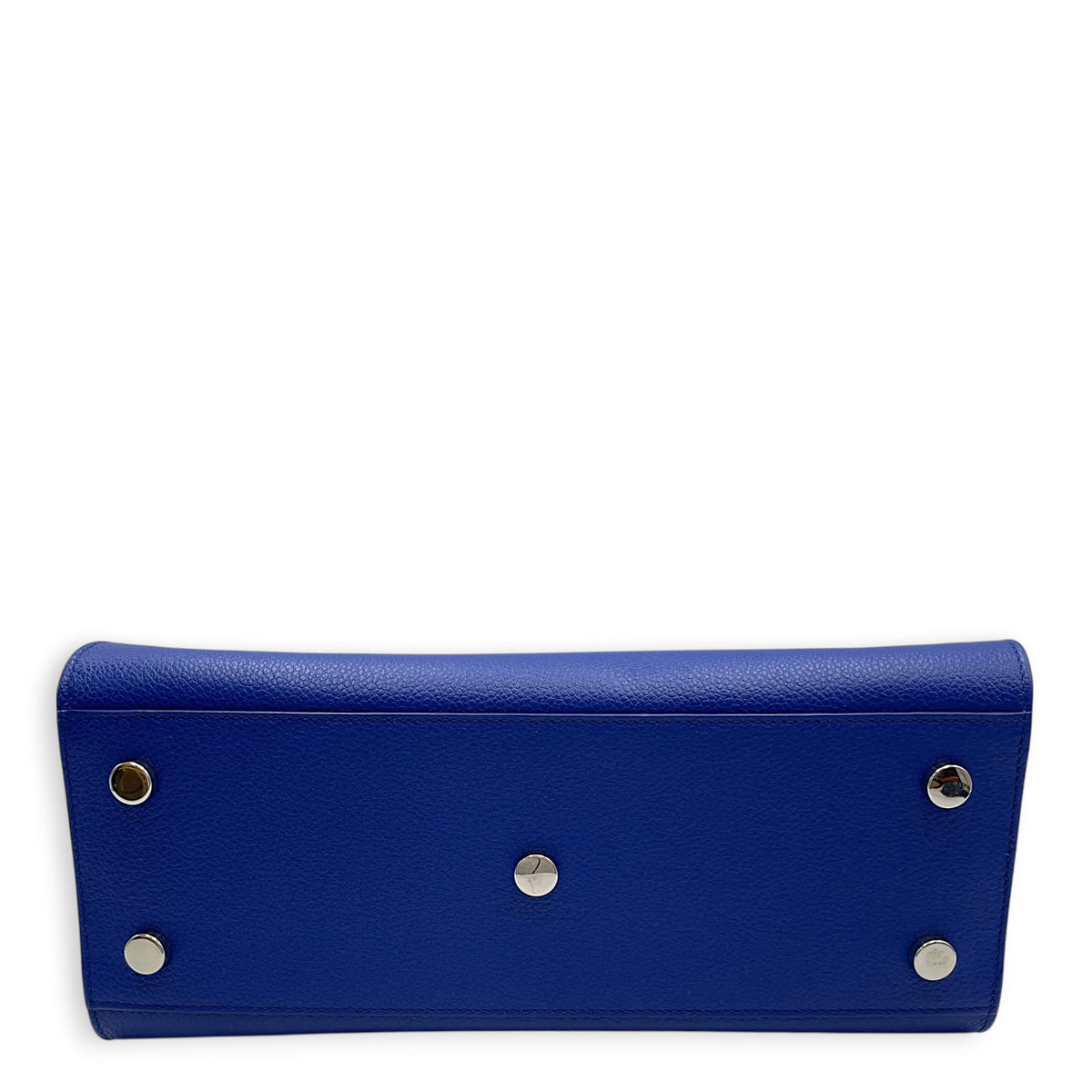 Sac de Jour  25 Blue Top Handle Bag in Calfskin Silver hardware