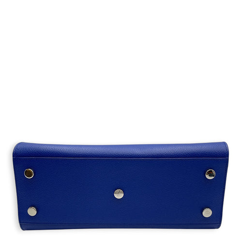 Sac de Jour  25 Blue Top Handle Bag in Calfskin Silver hardware