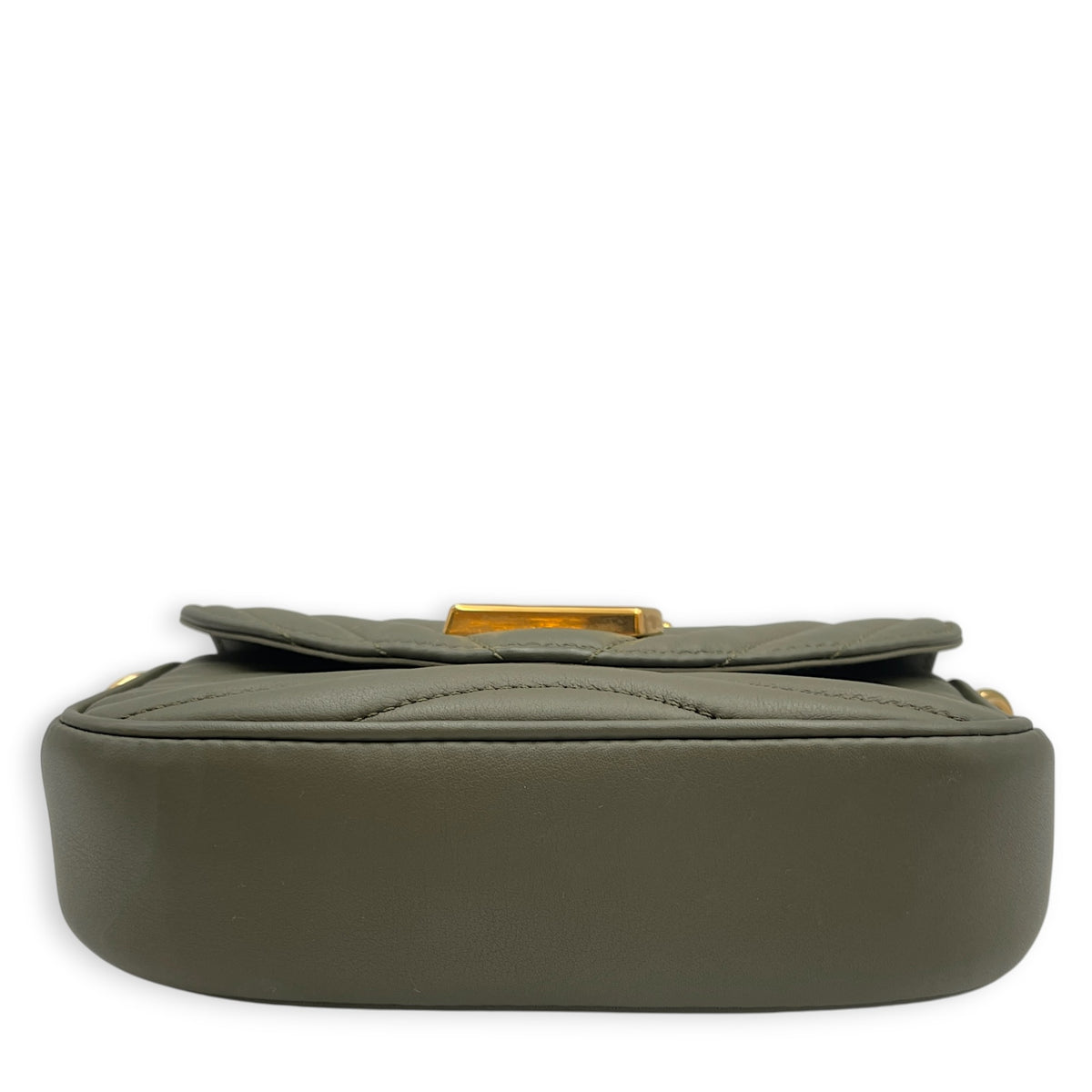 New Wave Khaki Crossbody Bag in Calfskin Gold hardware