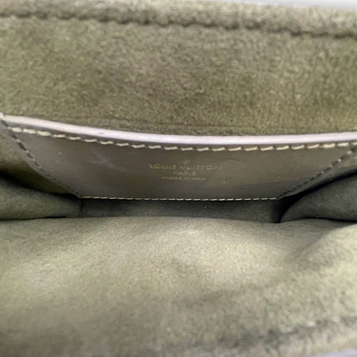 New Wave Khaki Crossbody Bag in Calfskin Gold hardware