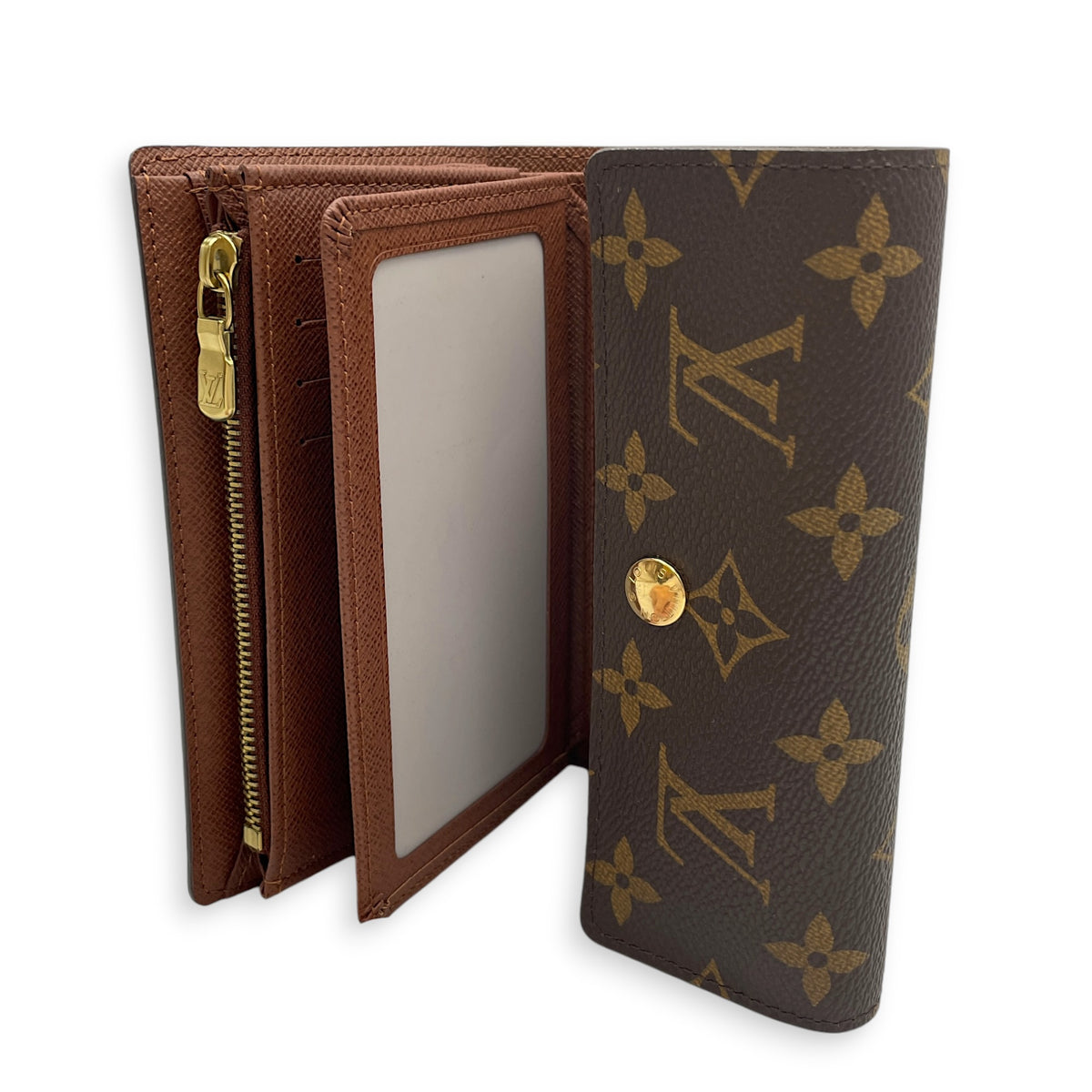 Monogram Alexander  Brown Wallet in Monogram Coated Canvas Gold hardware