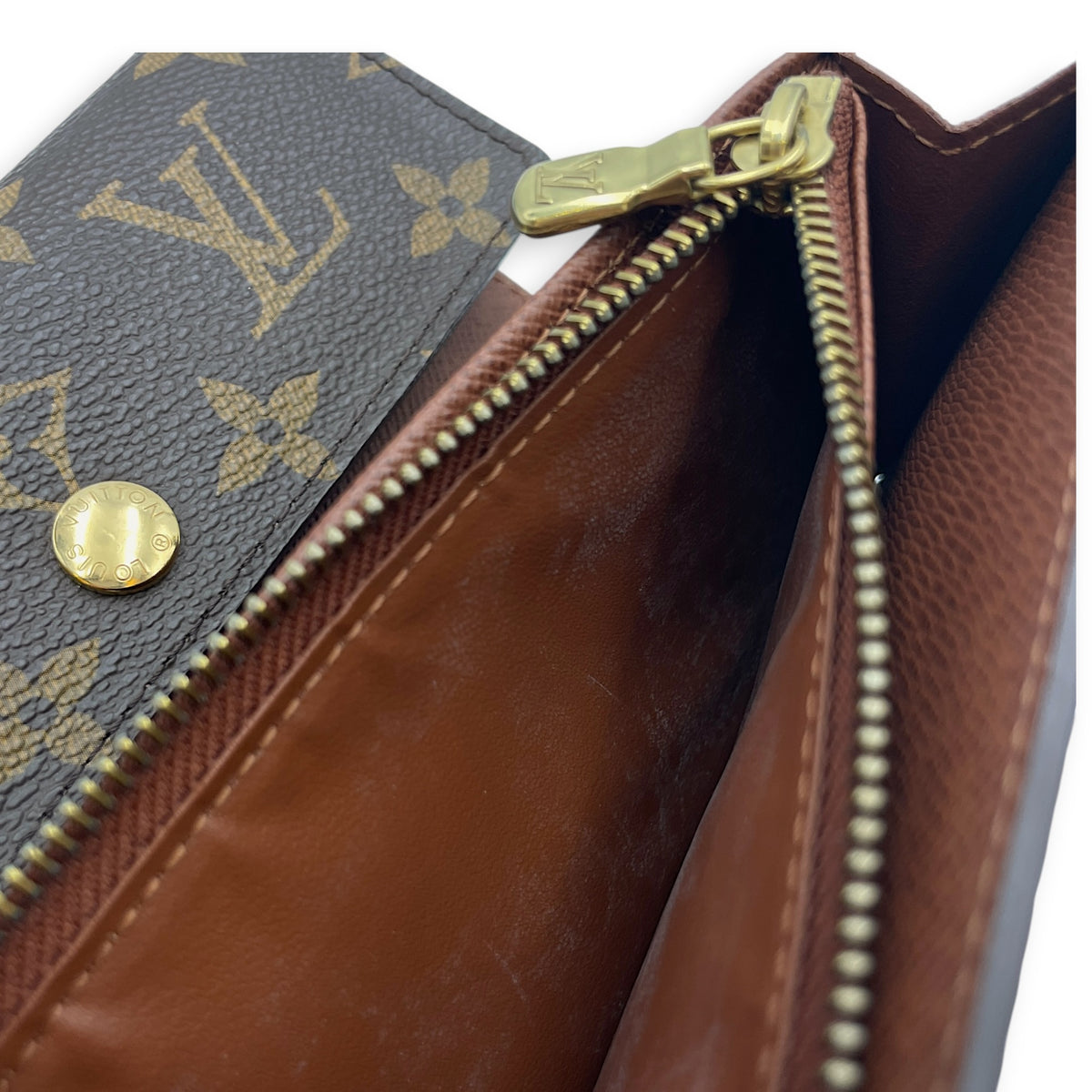 Monogram Alexander  Brown Wallet in Monogram Coated Canvas Gold hardware
