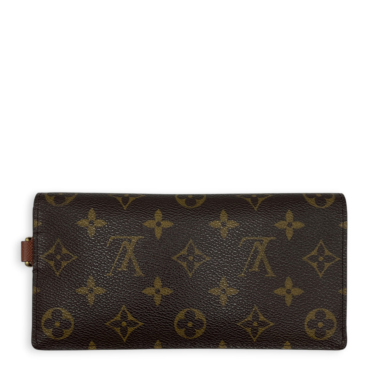 Wallet on Chain Lily  Brown Wallet in Monogram Coated Canvas Gold hardware