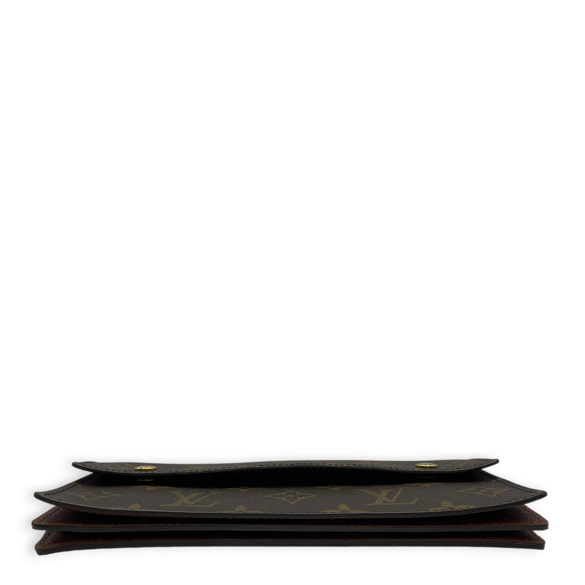 Wallet on Chain Lily  Brown Wallet in Monogram Coated Canvas Gold hardware