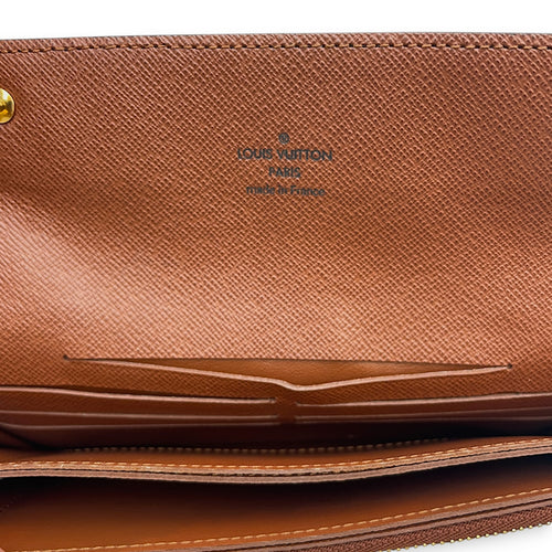 Wallet on Chain Lily  Brown Wallet in Monogram Coated Canvas Gold hardware