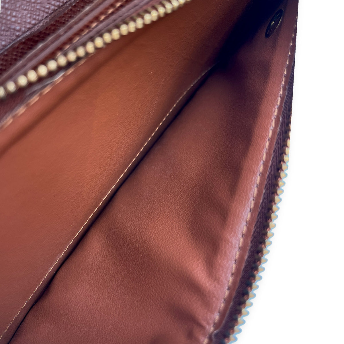 Wallet on Chain Lily  Brown Wallet in Monogram Coated Canvas Gold hardware