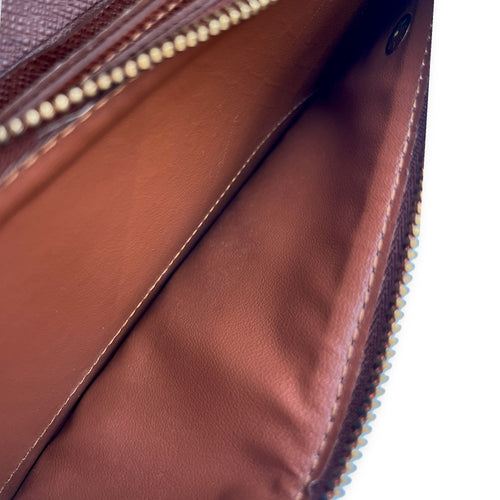 Wallet on Chain Lily  Brown Wallet in Monogram Coated Canvas Gold hardware