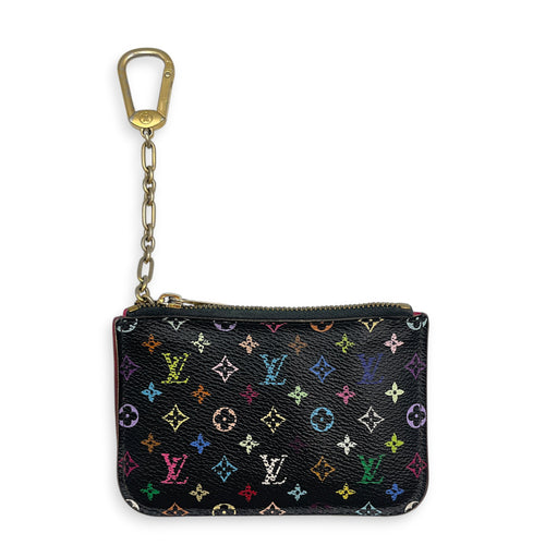 Multicolore LV x TM  Monogram Multicolore Noir Coin Purse in Coated Canvas Gold hardware