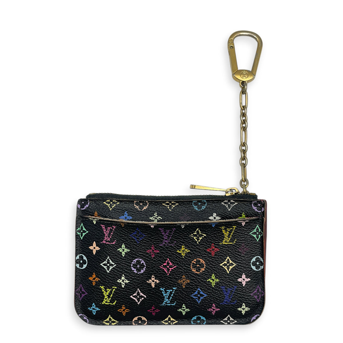 Multicolore LV x TM  Monogram Multicolore Noir Coin Purse in Coated Canvas Gold hardware