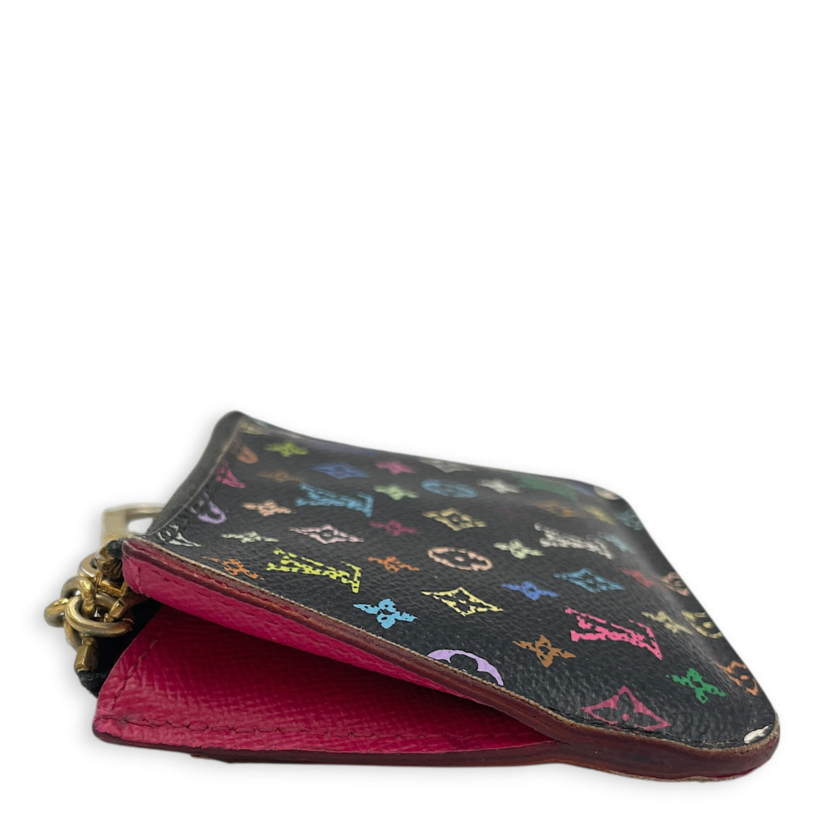 Multicolore LV x TM  Monogram Multicolore Noir Coin Purse in Coated Canvas Gold hardware