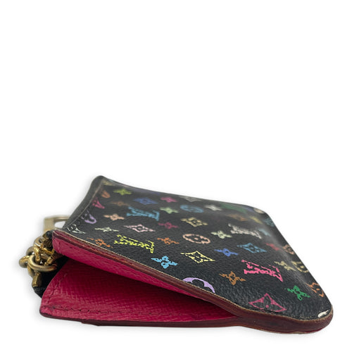 Multicolore LV x TM  Monogram Multicolore Noir Coin Purse in Coated Canvas Gold hardware