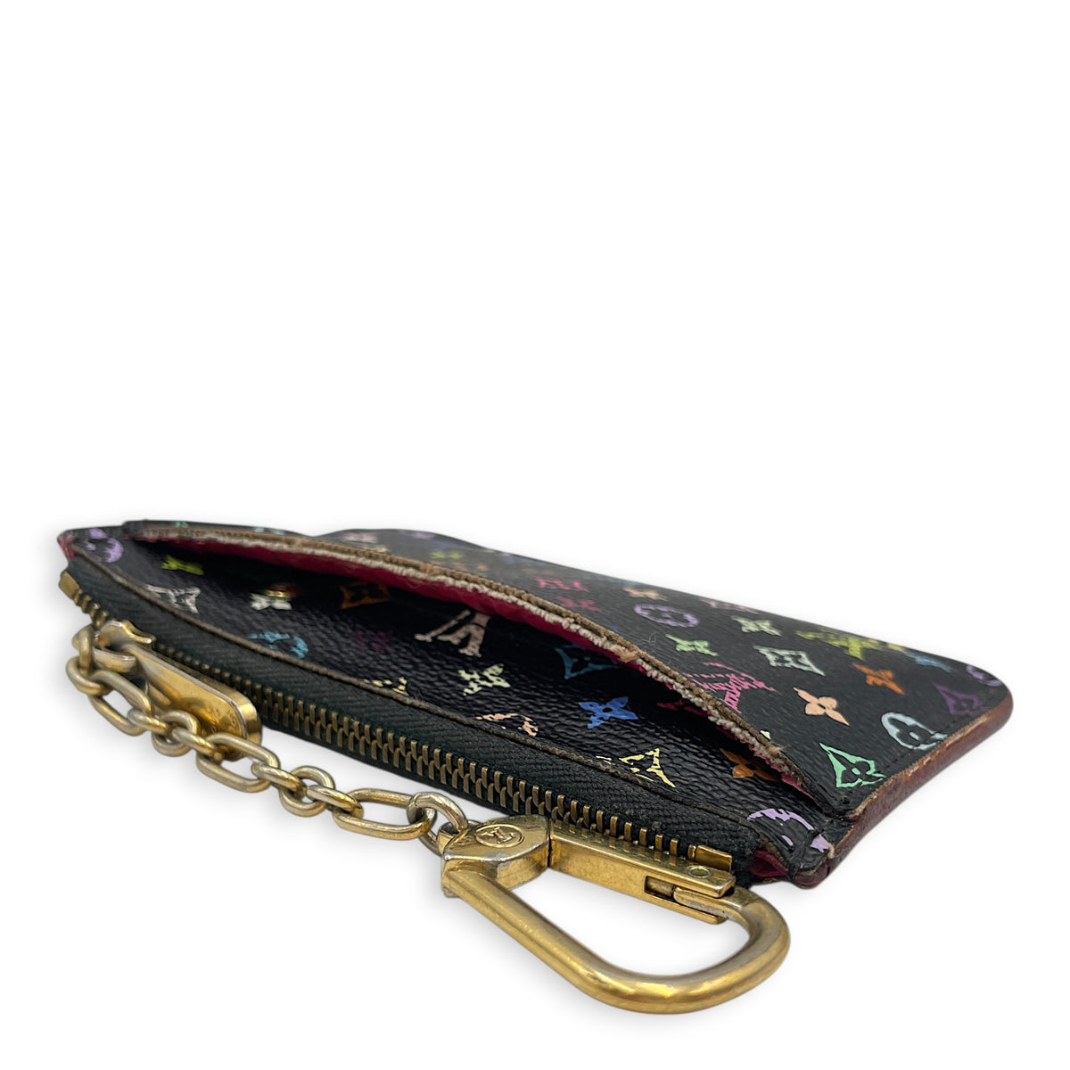 Multicolore LV x TM  Monogram Multicolore Noir Coin Purse in Coated Canvas Gold hardware