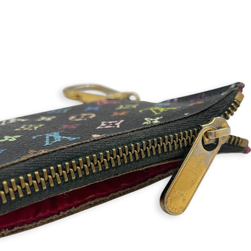 Multicolore LV x TM  Monogram Multicolore Noir Coin Purse in Coated Canvas Gold hardware