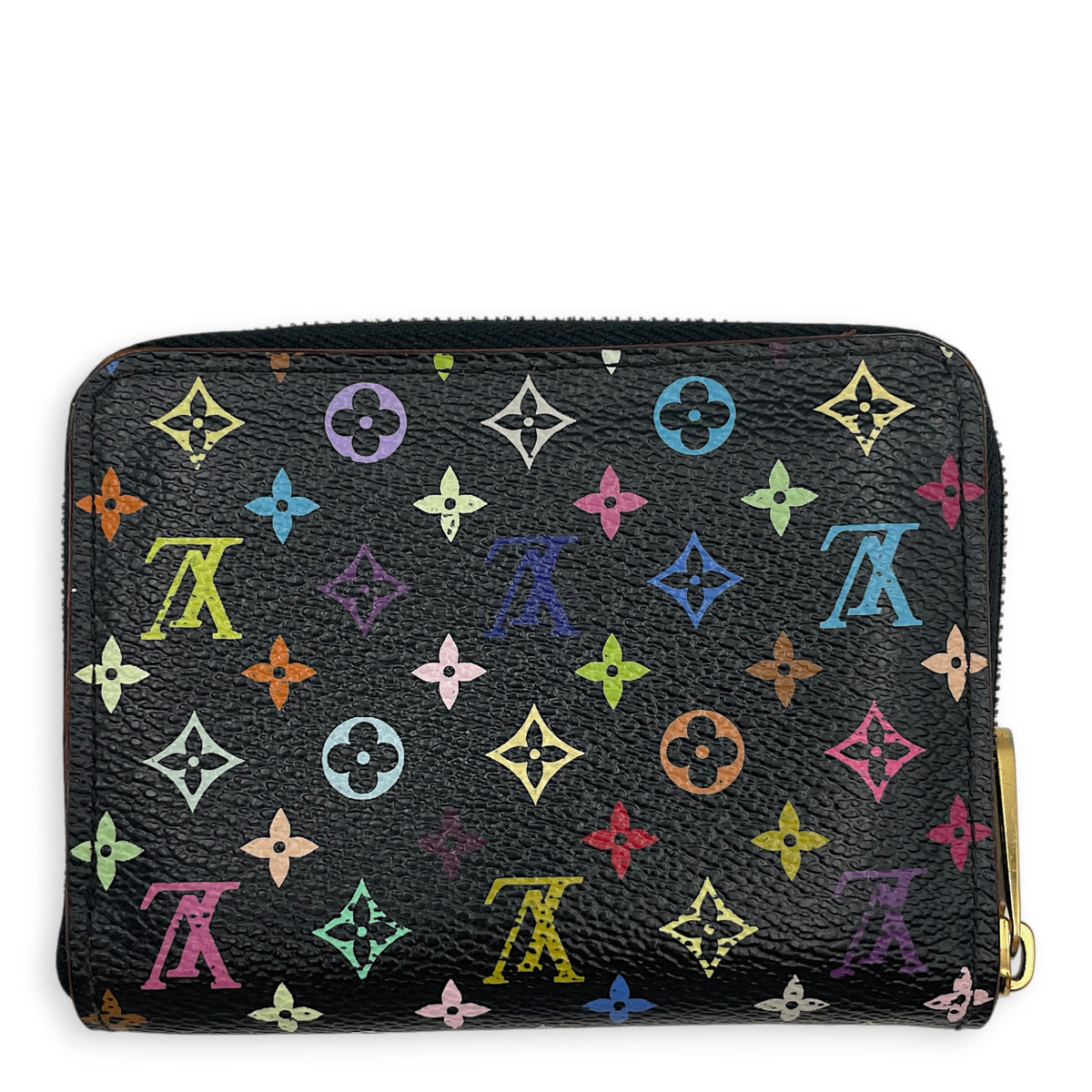 Multicolore Zippy  Wallet in Monogram Coated Canvas Gold hardware