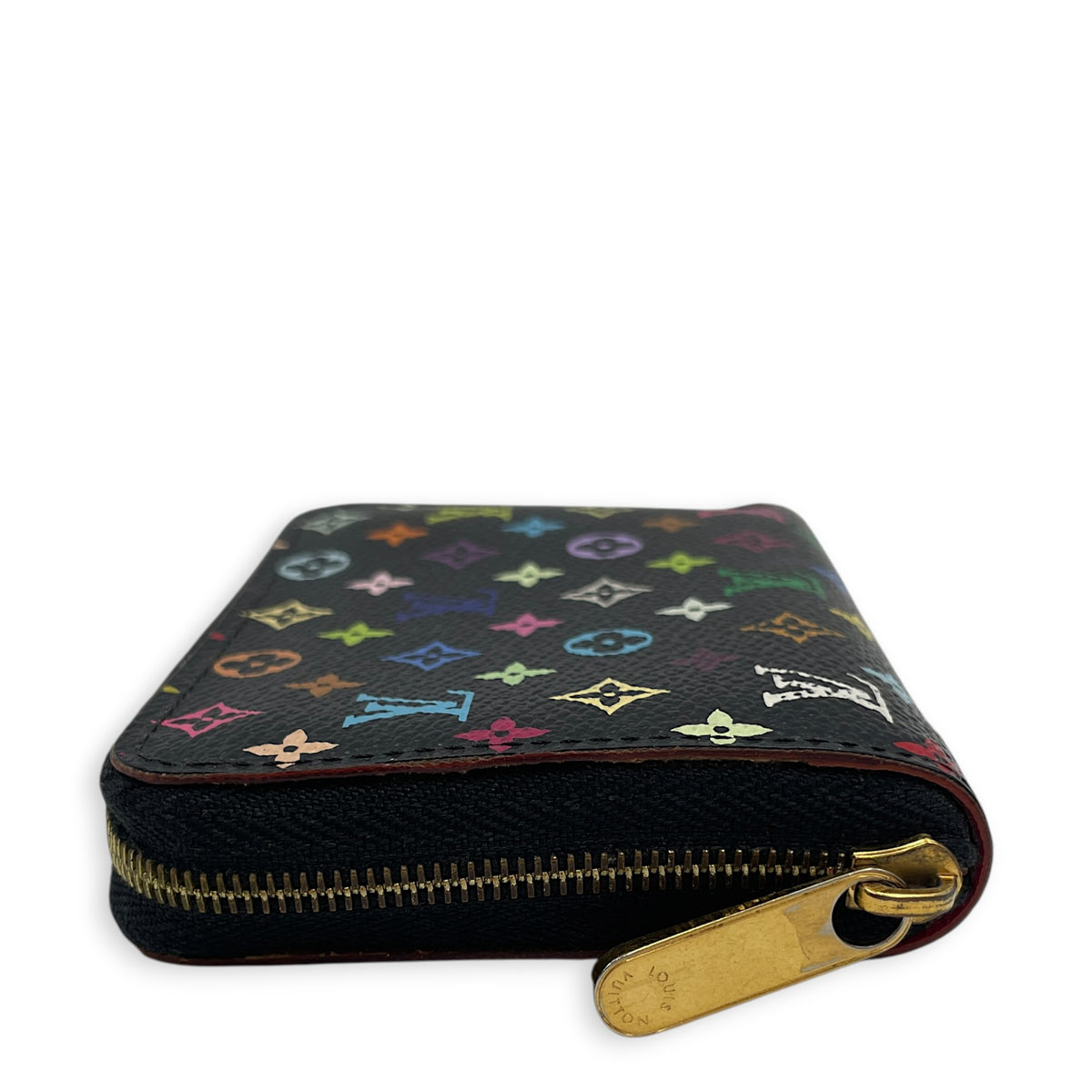 Multicolore Zippy  Wallet in Monogram Coated Canvas Gold hardware